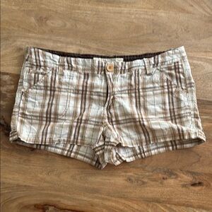 Plaid Tan Women's Shorts